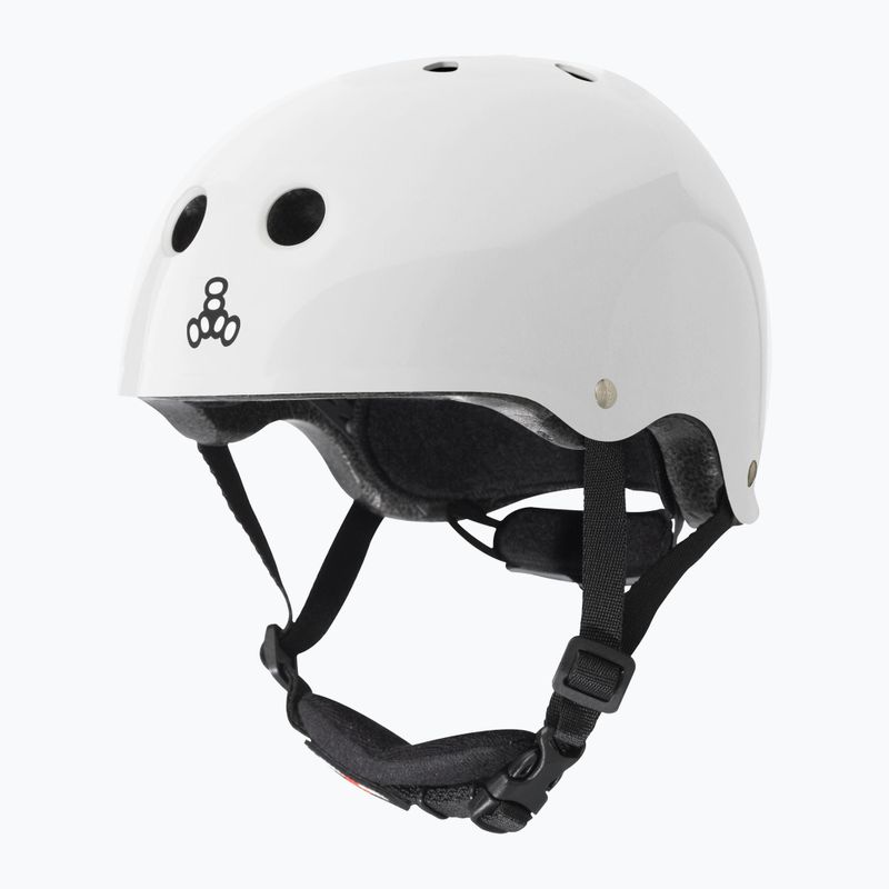 Triple Eight Lil 8 Youth white glossy child helmet