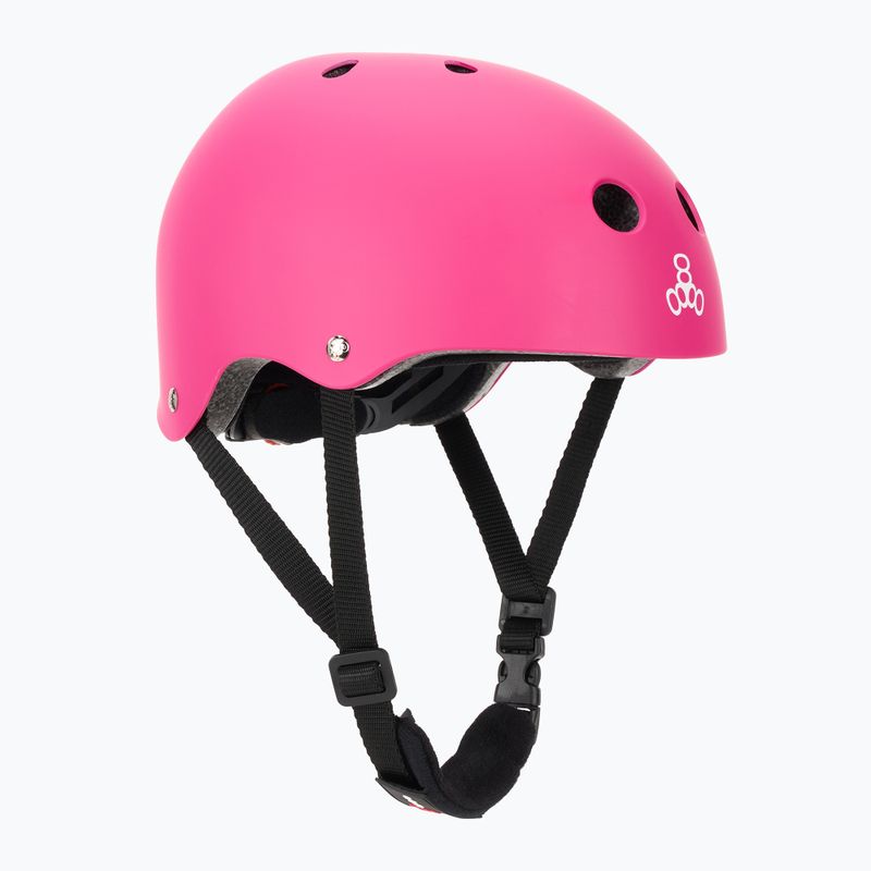 Triple Eight Lil 8 Youth neon pink matte children's helmet