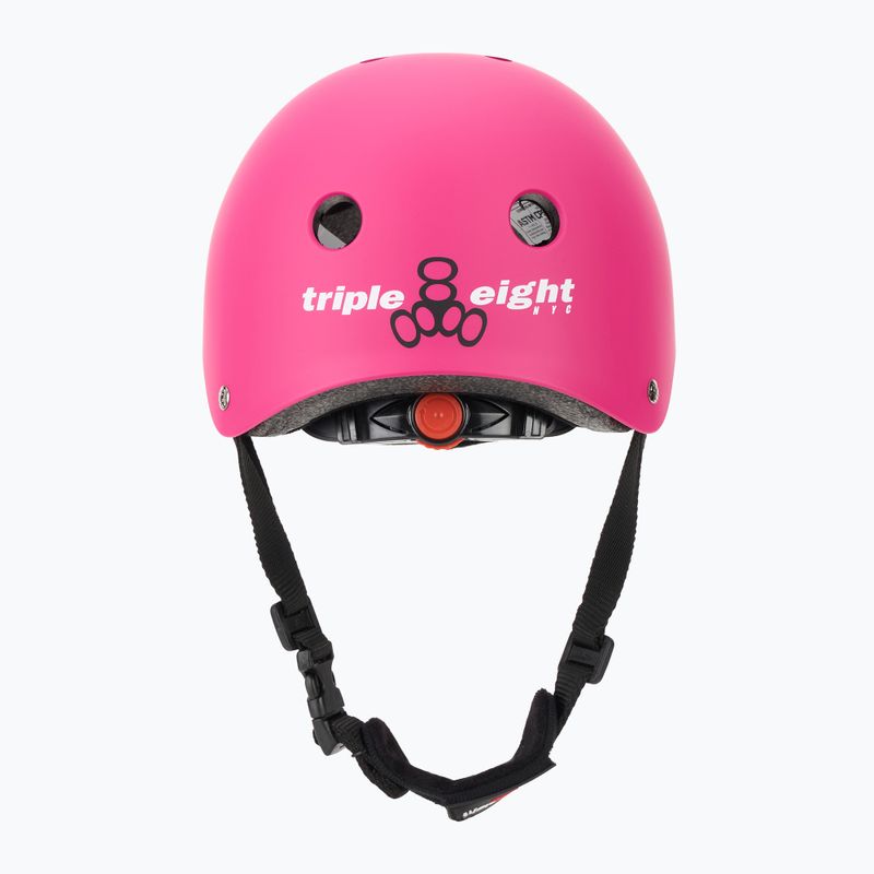 Triple Eight Lil 8 Youth neon pink matte children's helmet 4