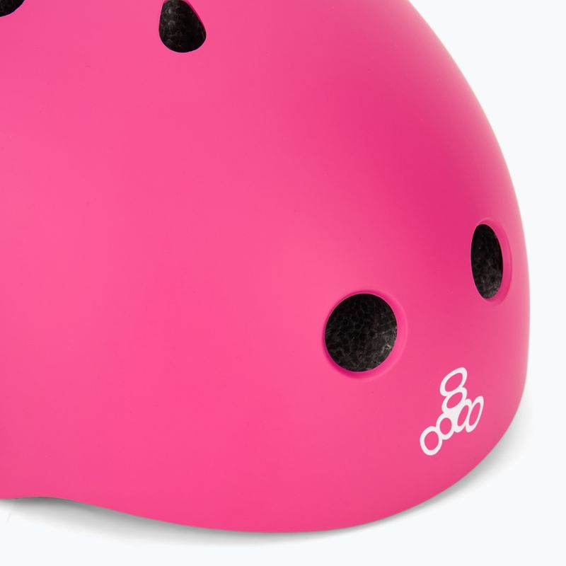 Triple Eight Lil 8 Youth neon pink matte children's helmet 7
