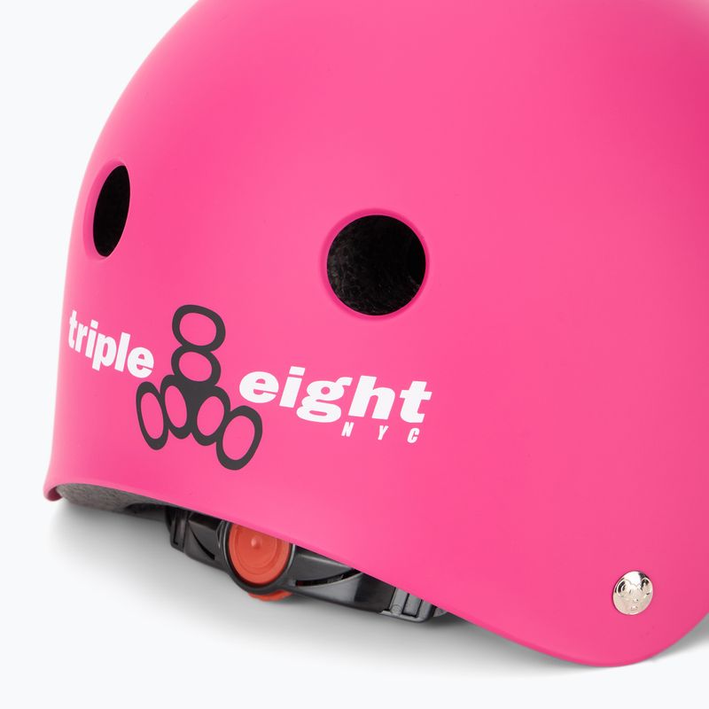 Triple Eight Lil 8 Youth neon pink matte children's helmet 8