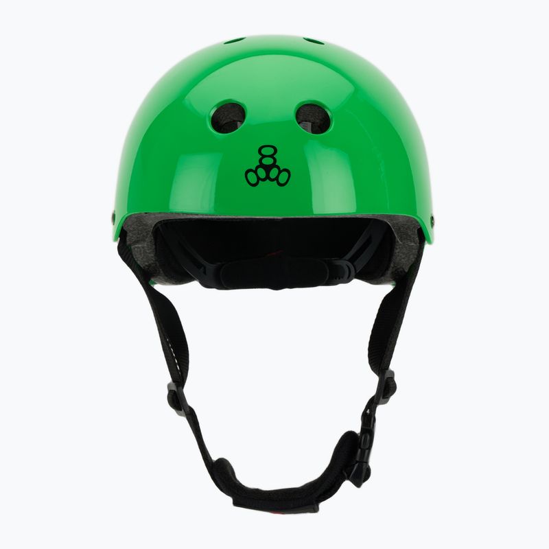 Triple Eight Lil 8 Youth neon green glossy child helmet 2