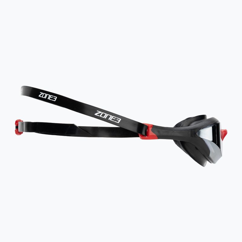 Swim goggles ZONE3 Volare Streamline Racing black/red/silver polarized mirror revo 3