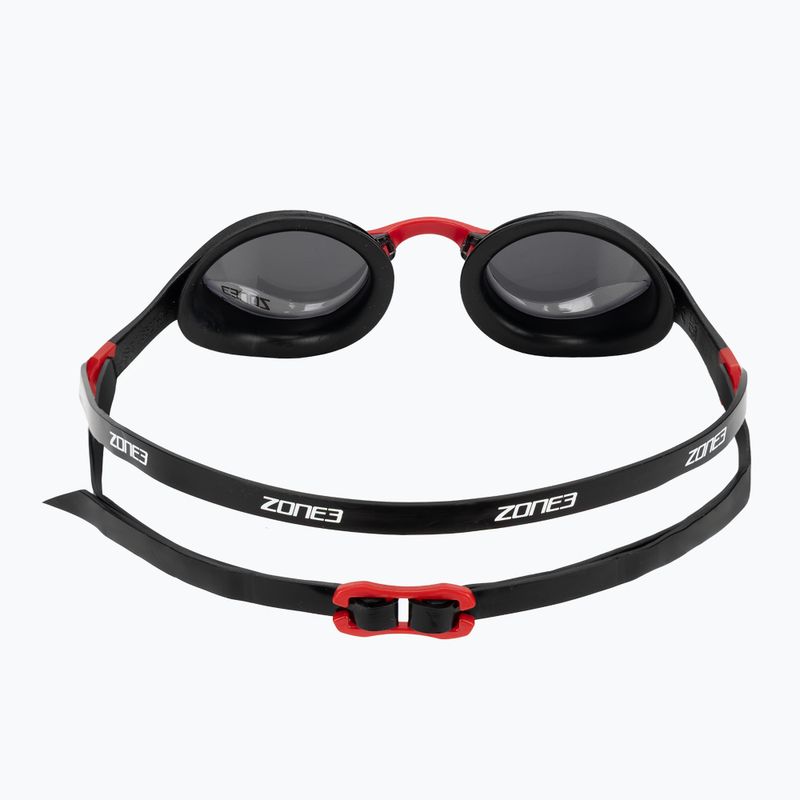 Swim goggles ZONE3 Volare Streamline Racing black/red/silver polarized mirror revo 4
