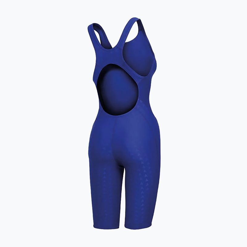 Women's one-piece swimsuit ZONE3 Performance Speed Kneeskin blue/white 2