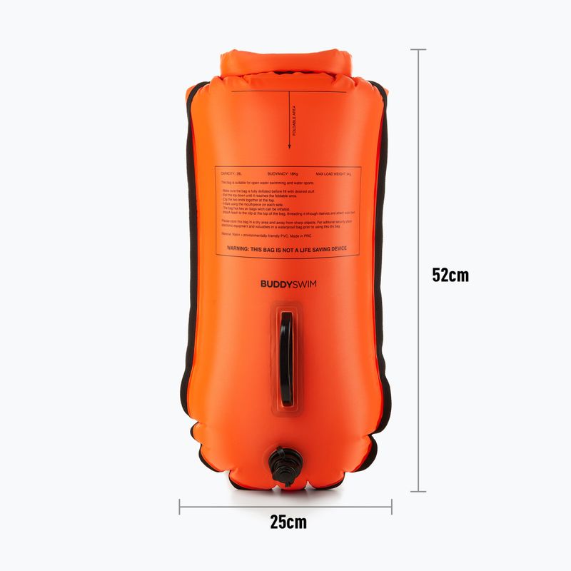 Safety buoy BuddySwim LLS Dry Bag 28 l orange 3