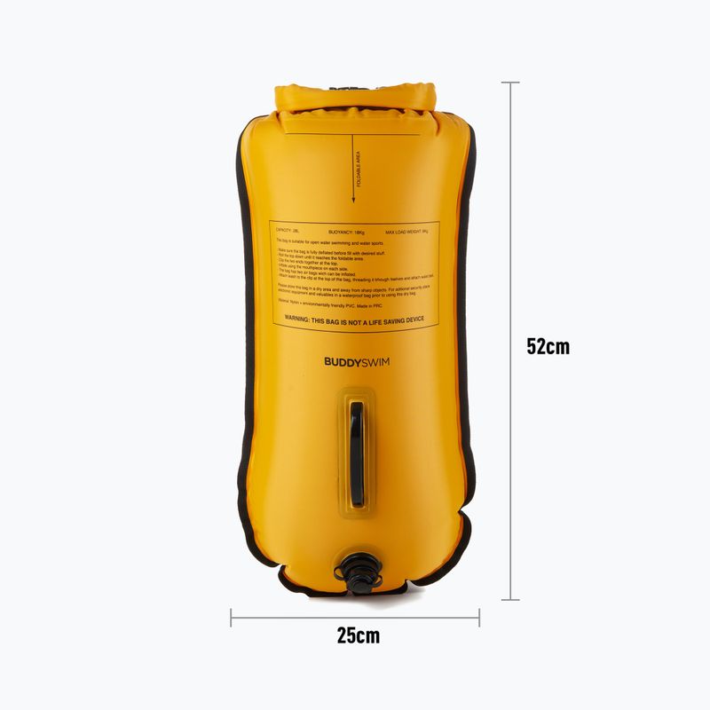 Safety buoy BuddySwim CSW Dry Bag 28 l yellow 3