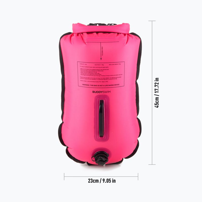 Safety buoy BuddySwim CSW Dry Bag 20 l pink 3