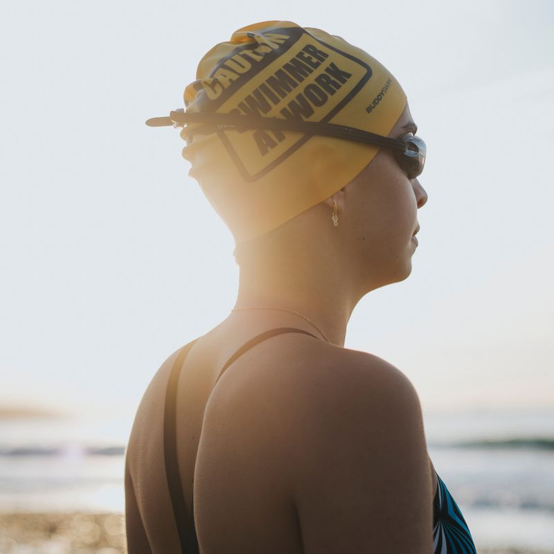 Swim cap BuddySwim CSW Silicone yellow 3