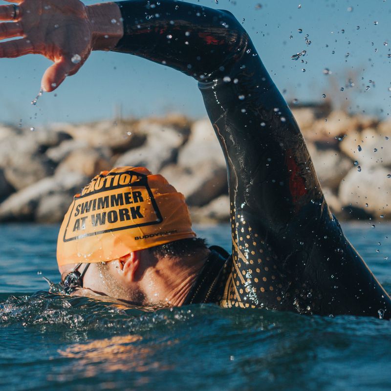 Swim cap BuddySwim CSW Silicone orange 3