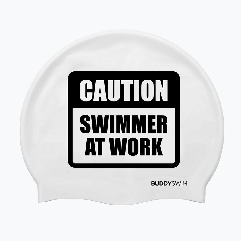 Swim cap BuddySwim CSW Silicone white