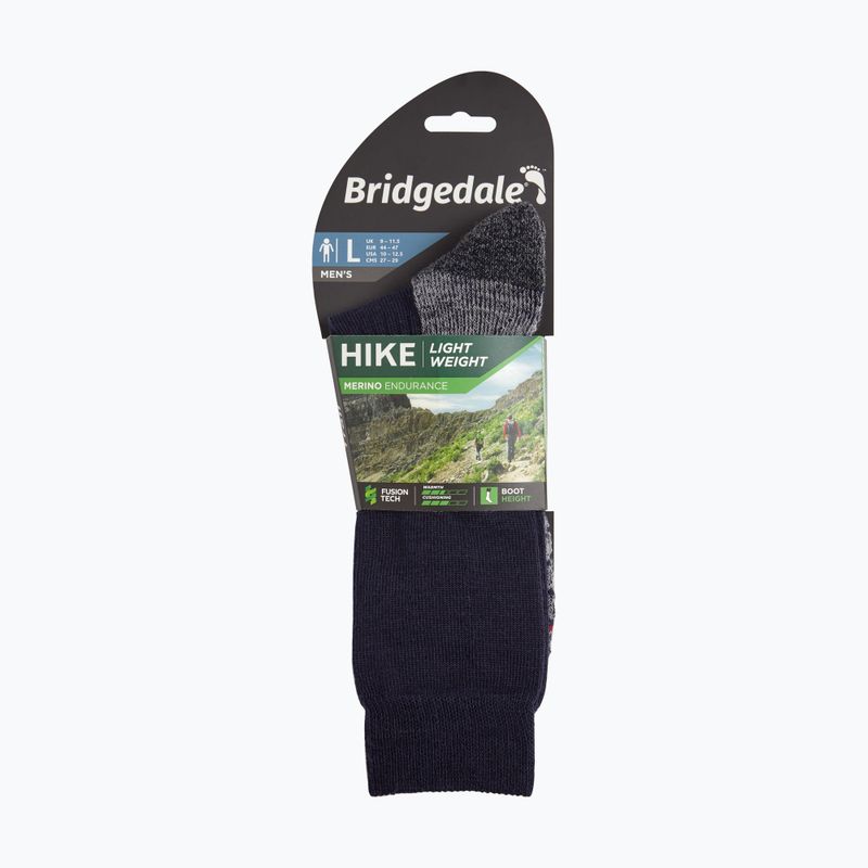 Men's socks Bridgedale Lightweight Merino Performance Boot Original navy/grey 4