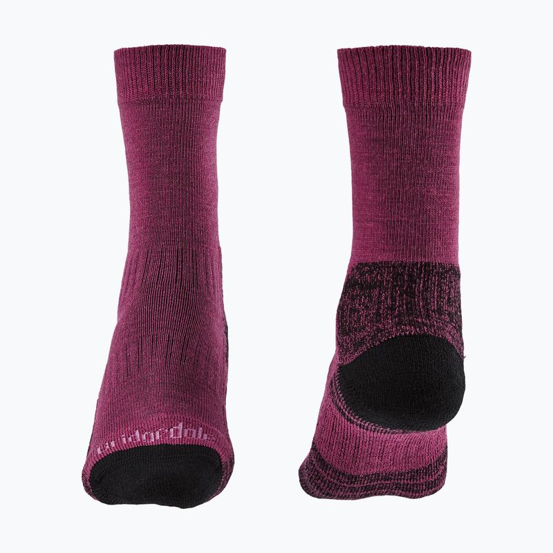 Women's socks Bridgedale Lightweight Merino Performance Boot Original berry 2