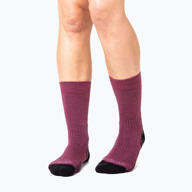 Women's socks Bridgedale Lightweight Merino Performance Boot Original berry 5