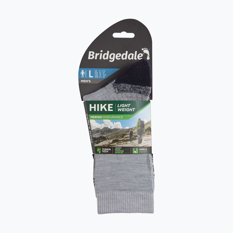 Men's socks Bridgedale Lightweight Merino Performance 3/4 Crew Original silver/navy 4