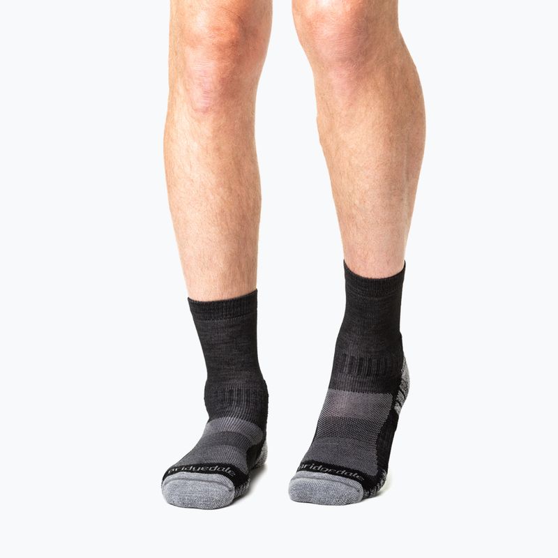 Men's socks Bridgedale Hike Lightweight Performance ¾ Crew black/silver 4