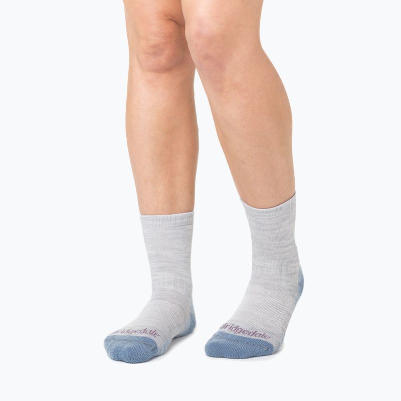 Women's socks Bridgedale Hike Lightweight Performance ¾ Crew grey/smoky blue 3