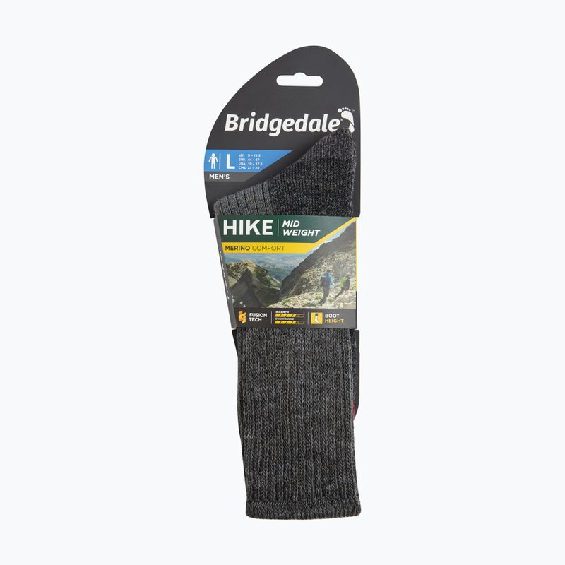 Men's socks Bridgedale Midweight Merino Comfort Boot Original charcoal 4