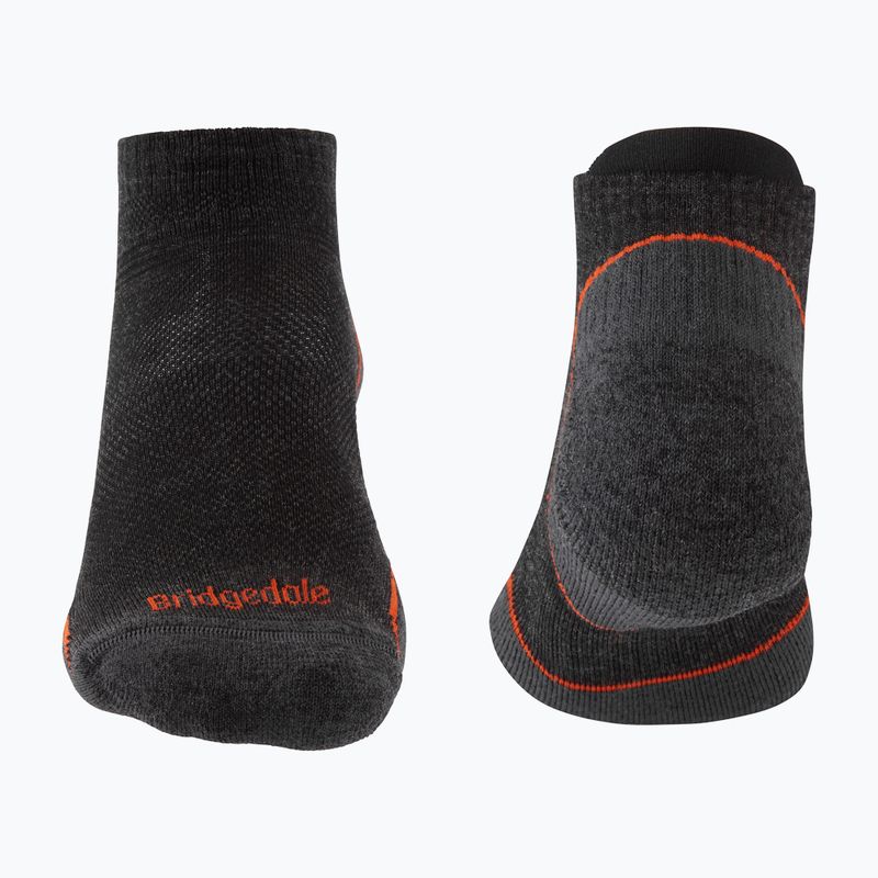 Men's trekking socks Bridgedale Hike Ultralight Merino Performance Low anthracite/orange 2