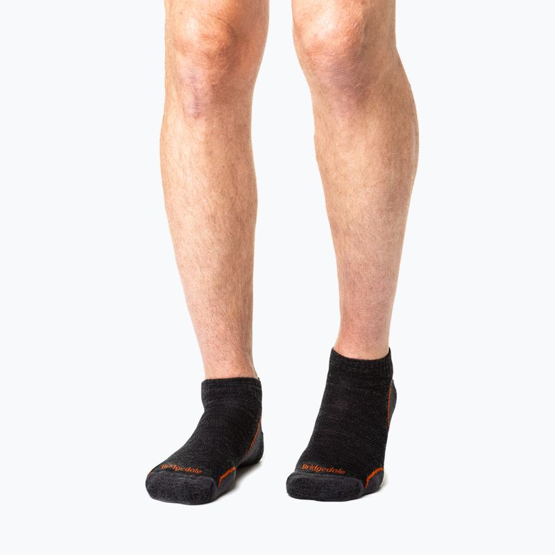 Men's trekking socks Bridgedale Hike Ultralight Merino Performance Low anthracite/orange 3
