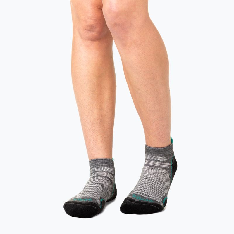 Women's trekking socks Bridgedale Hike Ultralight Merino Performance Low mid grey/surf 3
