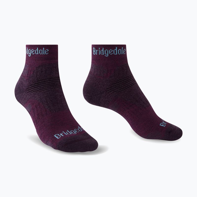 Women's trekking socks Bridgedale Hike Midweight Performance Ankle dark purple