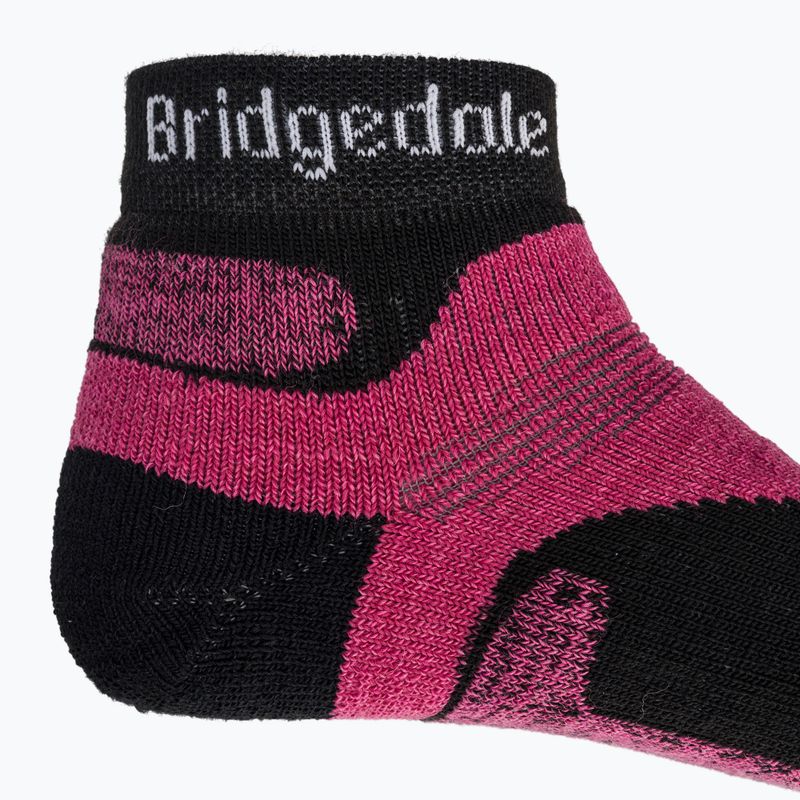 Women's trekking socks Bridgedale Hike Midweight Performance Ankle black/pink 3