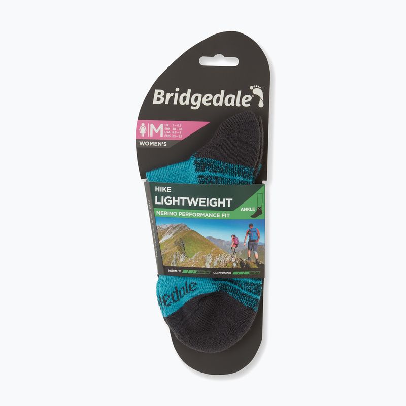 Women's socks Bridgedale Hike Lightweight Performance Ankle turquoise/navy 3