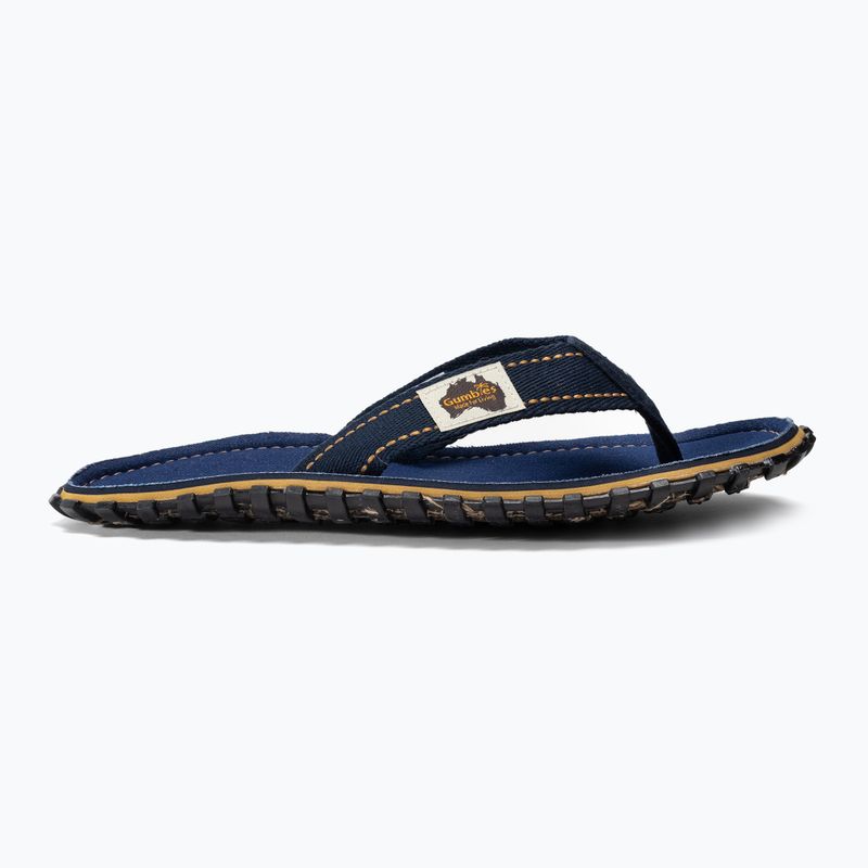 Gumbies Islander flip flops in navy blue 2