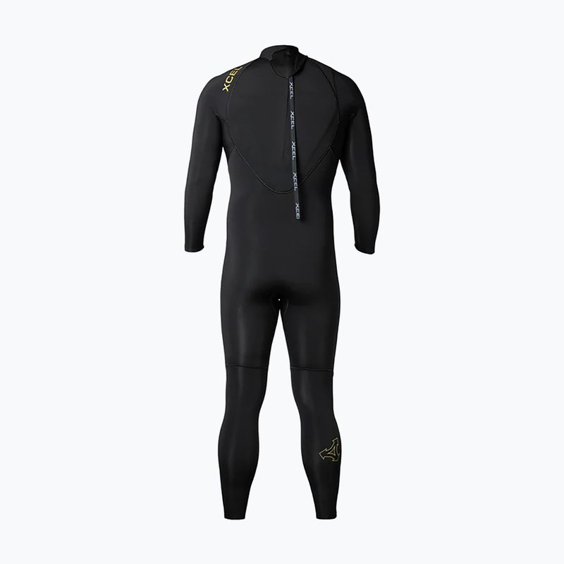 Men's swimming wetsuit Xcel Comp 4/3 mm Back Zip Full black 2