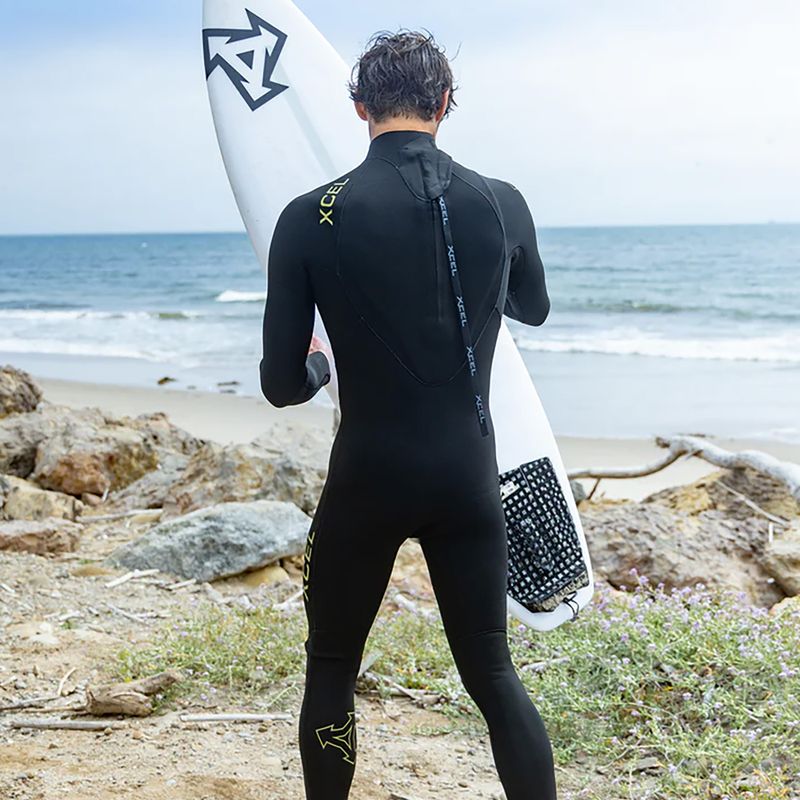 Men's swimming wetsuit Xcel Comp 4/3 mm Back Zip Full black 8