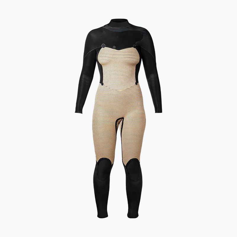Women's swimming wetsuit Xcel Comp 4/3 mm Full black/black palm/monstera print 4