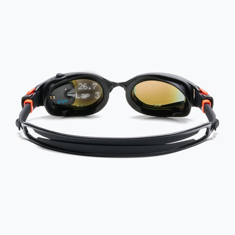 FINIS Smart Max orange mirror/black swimming goggles 10