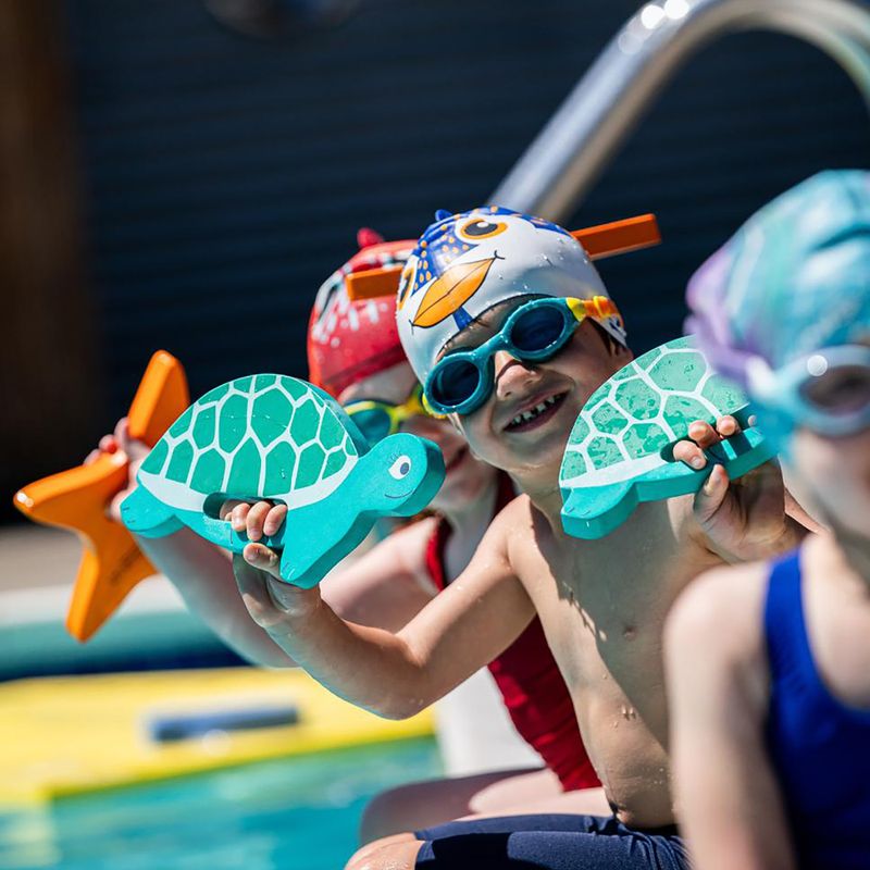 Children's swimming kickboard FINIS Floatie Friends Turtle blue/green 4