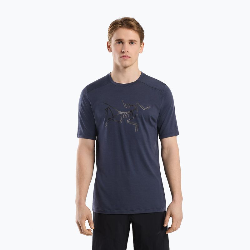 Men's Arc'teryx Ionia Merino Wool Logo trekking shirt navy blue X000006796005