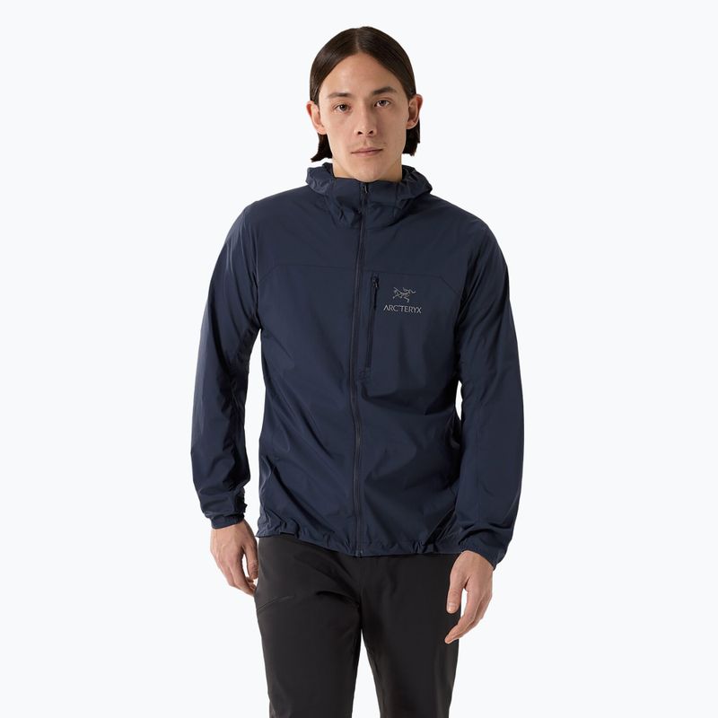 Men's Arc'teryx Squamish Hoody black sapphire wind jacket