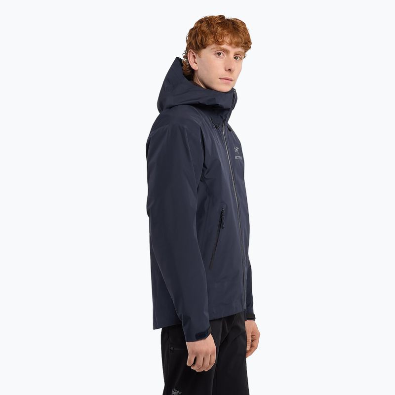 Men's Arcteryx Beta LT rain jacket black sapphire 2