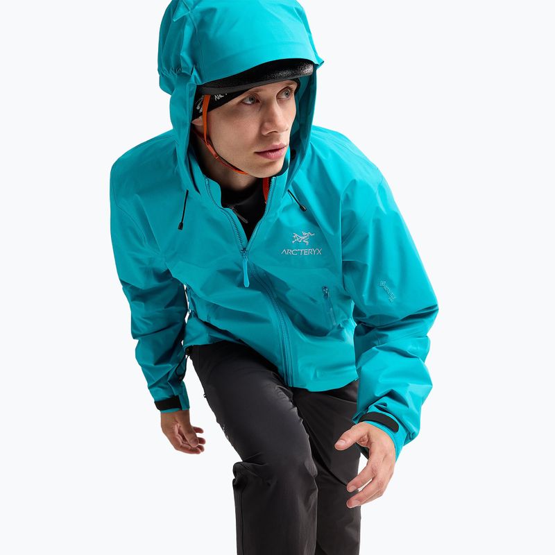 Men's Arcteryx Beta AR blue tetra rain jacket 5