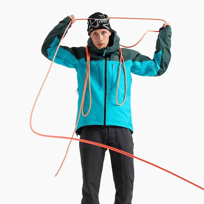 Men's Arcteryx Alpha blue tetra/pytheas rain jacket 4