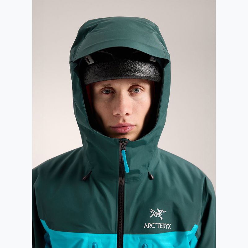 Men's Arcteryx Alpha blue tetra/pytheas rain jacket 6
