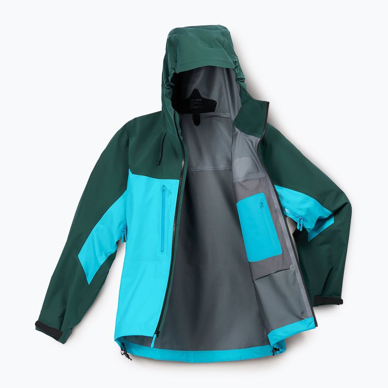 Men's Arcteryx Alpha blue tetra/pytheas rain jacket 9