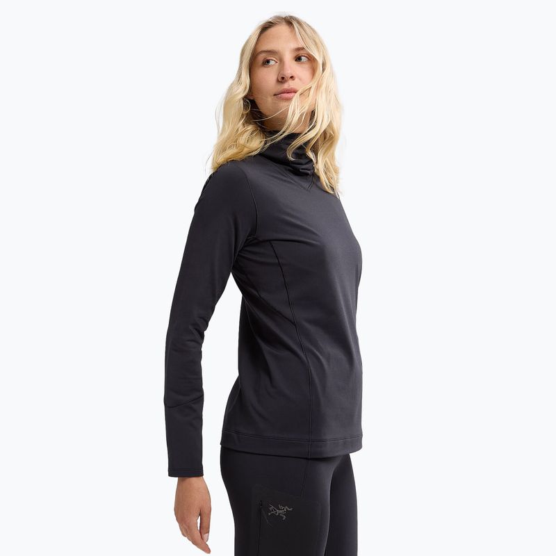Women's trekking sweatshirt Arcteryx Rho Hoody black 4