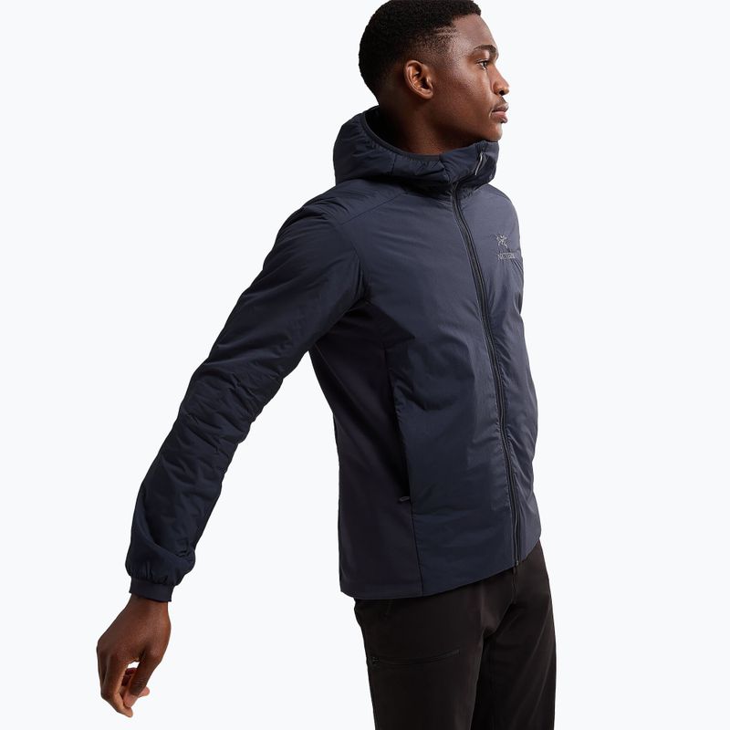 Men's Arcteryx Atom Hoody insulated jacket black sapphire 4