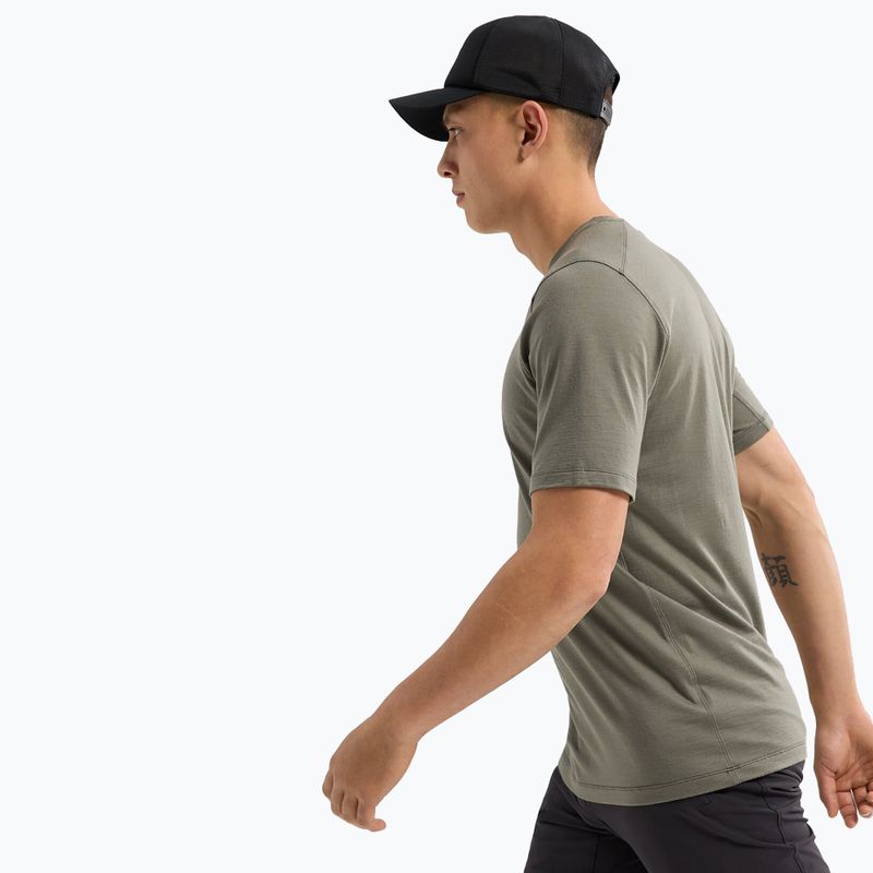 Men's Arcteryx Ionia Merino Wool Arc'Word Logo forage T-shirt 5