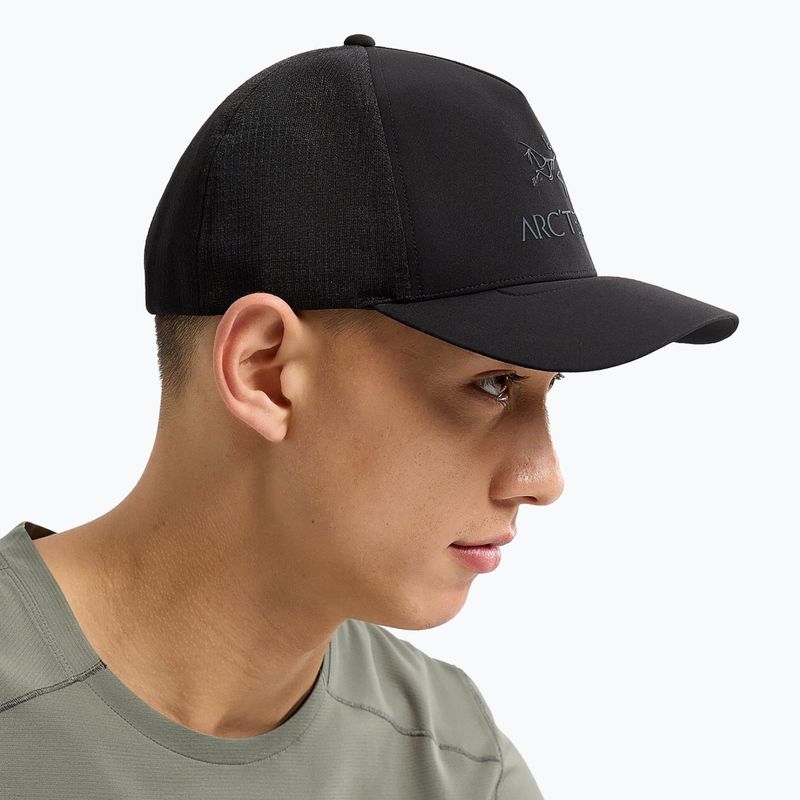 Arcteryx Bird Word Trucker Curved black/graphite cap 4