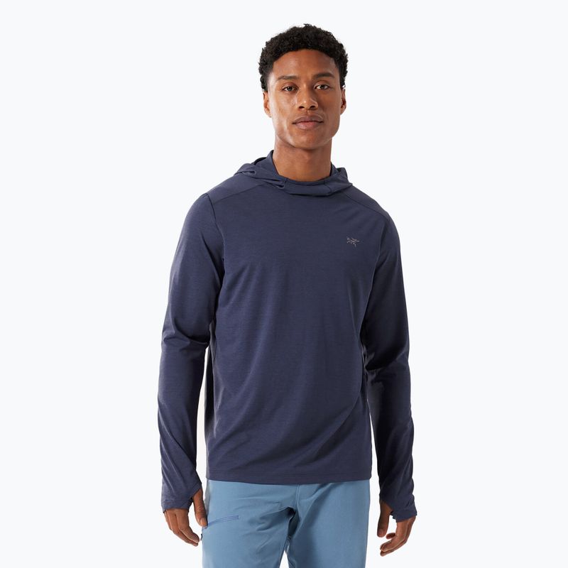 Men's Arc'teryx Cormac Hoody black sapphire heather sweatshirt
