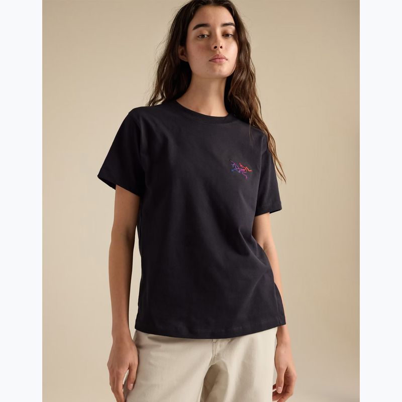 Women's T-shirt Arcteryx Kragg Cotton Little Bird Crew black/multi 6