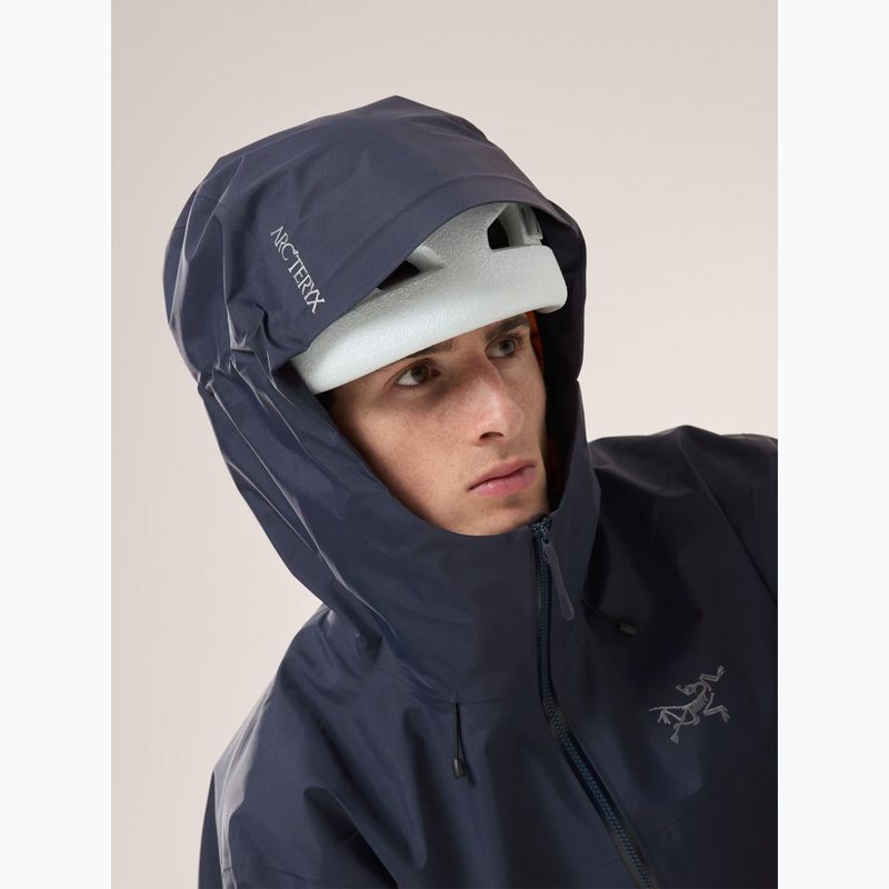 Men's Arcteryx Beta SL rain jacket black sapphire 5