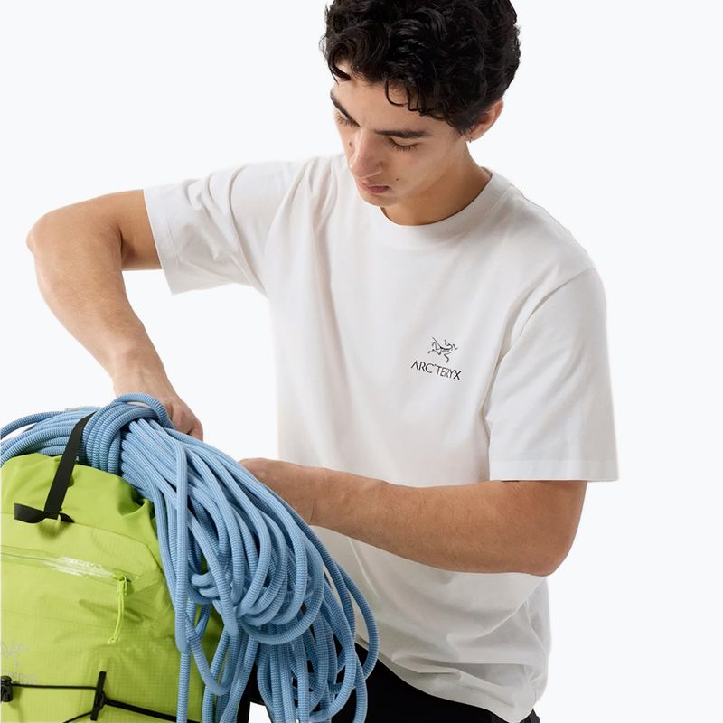 Men's T-shirt Arcteryx Kragg Sl Cotton Bird Word white light/black 5