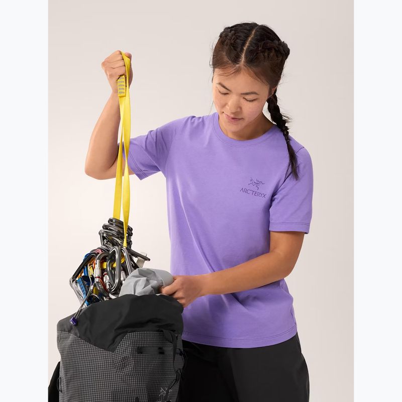Women's T-shirt Arcteryx Kragg Sl Cotton Emblem Crew aster 5